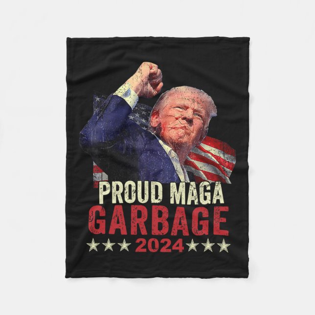 Couverture Polaire Fière poubelle Trump Supporter 4 (Devant)