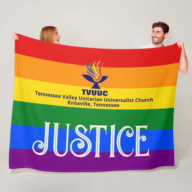 Couverture Polaire Fierté Arc-en-ciel - JUSTICE / TVUUC (En situation)