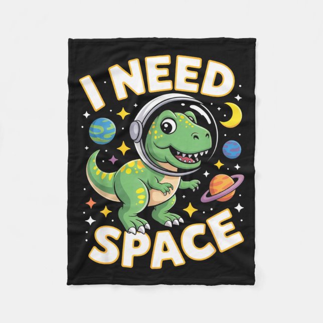 Couverture Polaire Fife Life I Need Space T-rex Astronaut Outterspace (Devant)