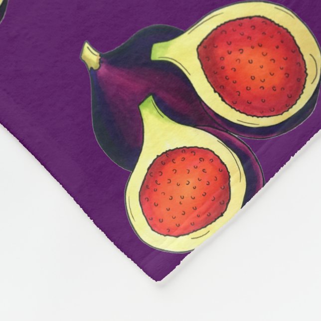 Couverture Polaire Figues violettes frites Ripe frites Fruit Fig Tree (Coin)