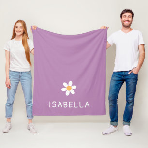Couverture Polaire Fille au nom de Daisy Cozy Violet