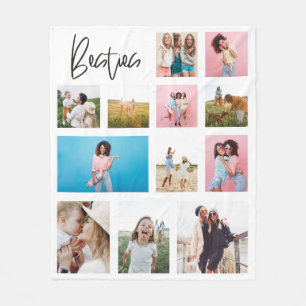 Couverture Polaire Fille besties 20 photo meilleur ami moderne simple