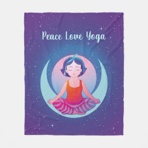 Couverture Polaire Fille de méditation de yoga