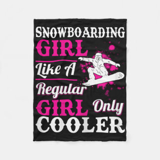 Couverture Polaire Fille De Snowboard Comme Un Glacière Régulier Uniq