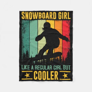 Couverture Polaire Fille De Snowboard Comme Une Fille Régulière Mais 