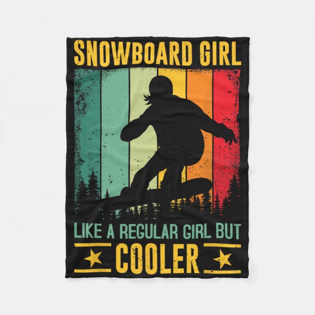 Couverture Polaire Fille De Snowboard Comme Une Fille Régulière Mais  (Devant)