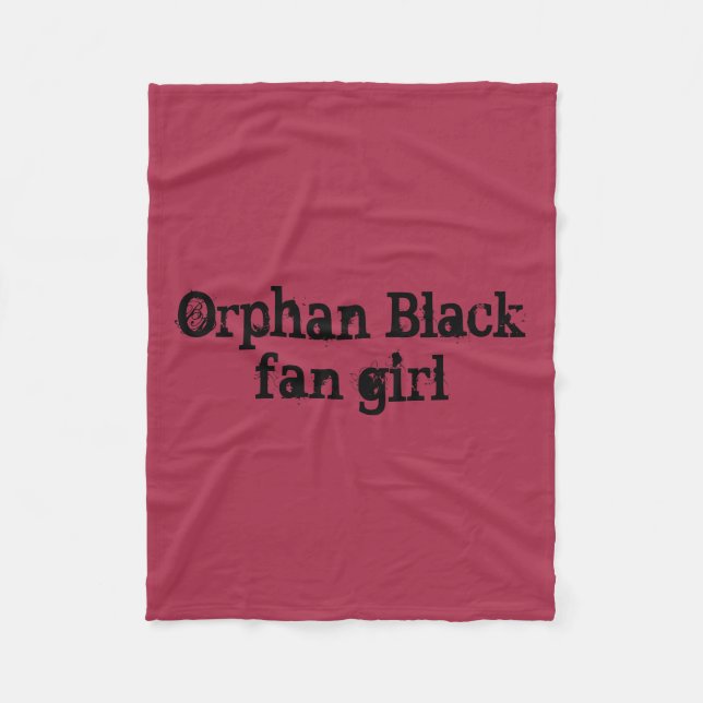 Couverture Polaire Fille noire orpheline de fan dans les lettres de (Devant)