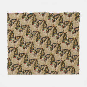 Couverture Polaire Fille papillon de Leyendecker Art Déco vintage