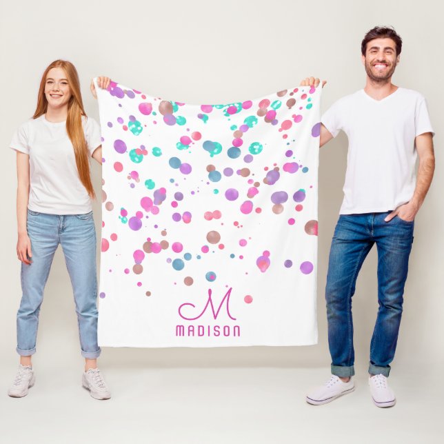 Couverture Polaire Fille Sirène Parties scintillant & Foil Confetti M (En situation)