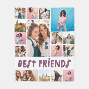 Couverture Polaire Fille violet 16 photo meilleur ami moderne simple
