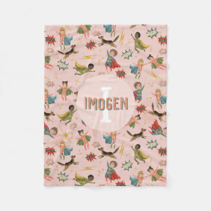Couverture Polaire Filles Cool Pink Superhero Enfants