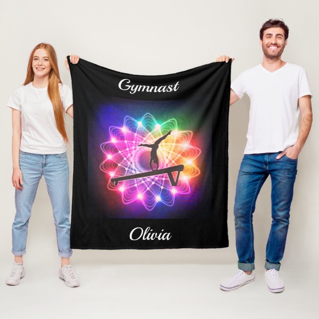 Couverture Polaire Filles Gymnastique Balance Poutre Personnalisée (En situation)