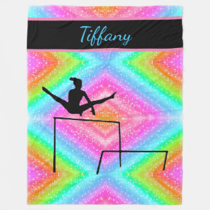 Couverture Polaire Filles Gymnastique Bars Colorful Blanket en polair