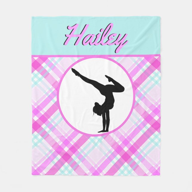 Couverture Polaire Filles Gymnastique Pastel Pinks et Teals (Devant)