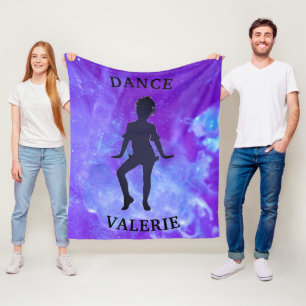 Couverture Polaire Filles mignonne Danse Aquarelle Blanche polaire