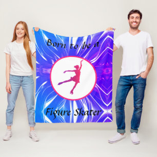 Couverture Polaire Filles nées pour être un patineur artistique