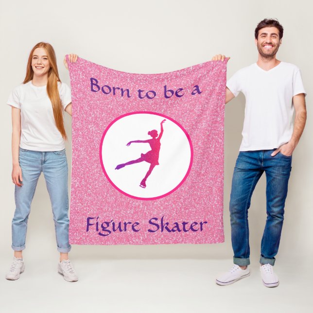 Couverture Polaire Filles nées pour être un patineur artistique (En situation)