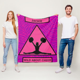 Couverture Polaire Filles "Wild About Cheer" Rose Purple Zebra