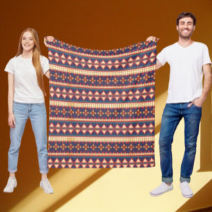 Couverture Polaire Fils Nomades Plaid Azteque en Polaire