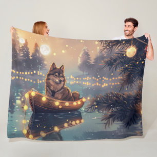 Couverture Polaire Finlandais Lapphund Noël Festive Voyage