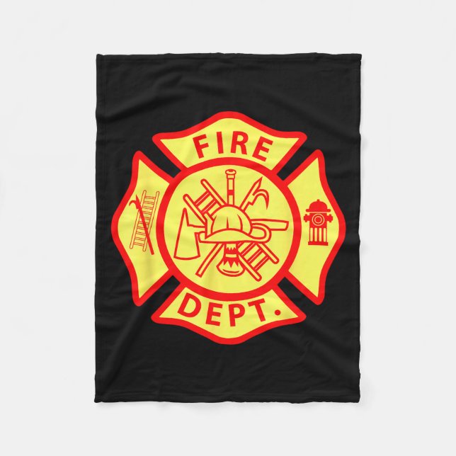 Couverture Polaire Fire Department Logo Uniform Fireman Symbol Firefi (Devant)