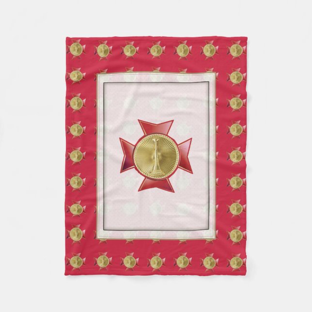 Couverture Polaire Fire Lieutenant 1 Bugle Maltese Cross (Devant)