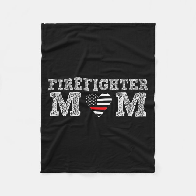 Couverture Polaire Firefighter Mom Fireman Gift Proud Firefighter Quo (Devant)
