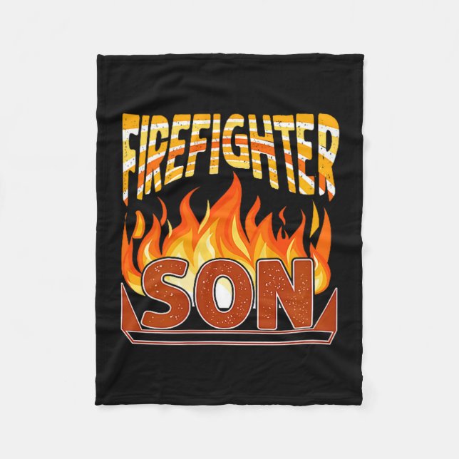 Couverture Polaire Firefighter Son Fireman Gift Proud Firefighter Quo (Devant)