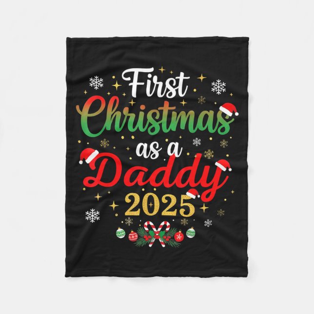 Couverture Polaire First Christmas As A Daddy 2025 New Dad Xmas  (Devant)