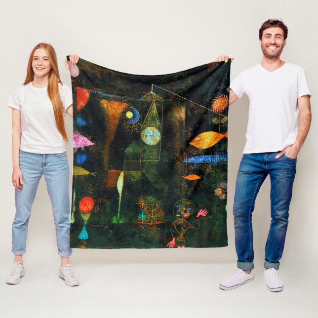 Couverture Polaire Fish Magic, Paul Klee (En situation)