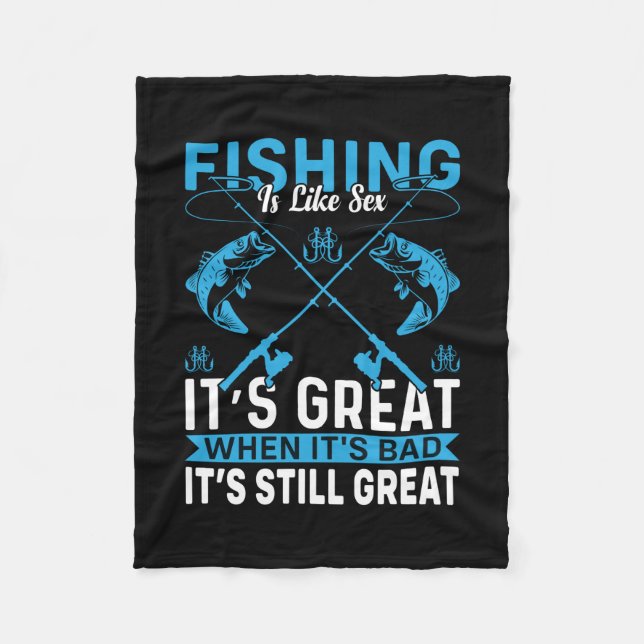 Couverture Polaire Fisher Gift Fishing Is Great (Devant)