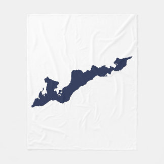 Couverture Polaire Fishers Island Fleece Blanket – Blue/White – Solo