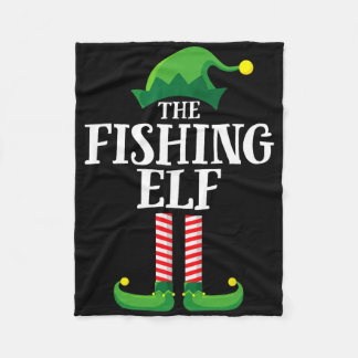 Couverture Polaire Fishing Elf Matching Family Group Christmas Party 