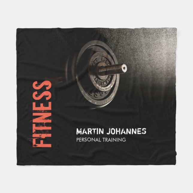 Couverture Polaire Fitness Personal Trainer Bodybuilding Modern Sharp (Devant (Horizontal))