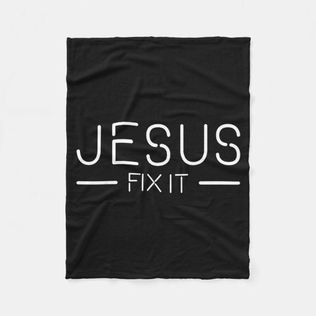 Couverture Polaire Fix It Jesus Funny Christian Fashion  (Devant)
