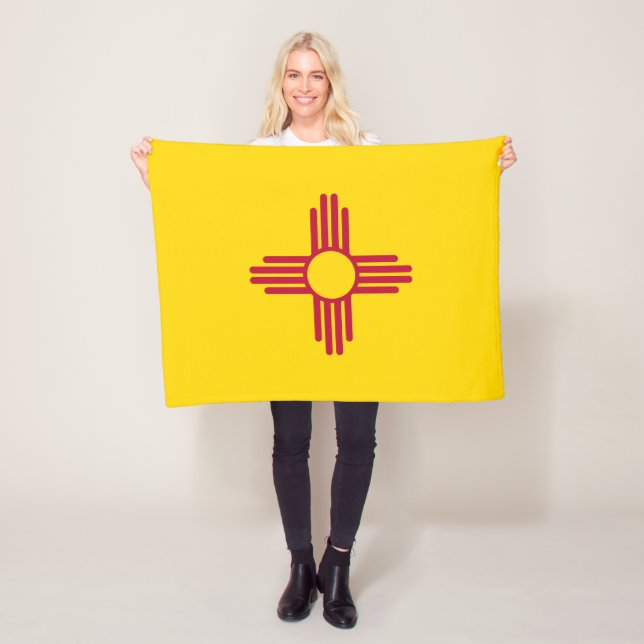 Couverture Polaire Flag du Nouveau-Mexique (En situation)