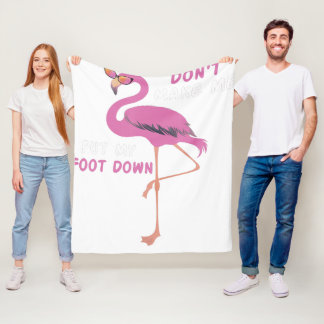 Couverture Polaire Flamant rose avec lunettes - Ne me faites pas mett
