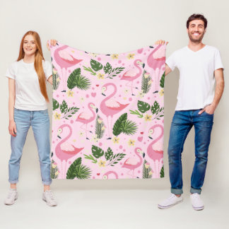 Couverture Polaire Flamant rose Collection d'été Un design 8
