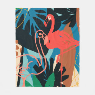 Couverture Polaire Flamant rose funeste
