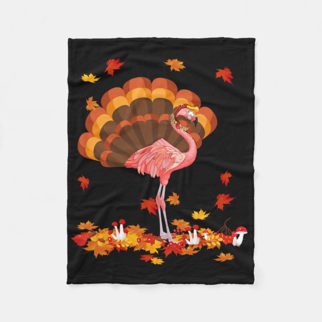 Couverture Polaire Flamant rose Turquie mignonne Flamant rose Turquie (Devant)