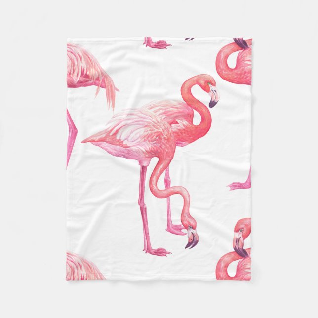 Couverture Polaire Flamants roses (Devant)
