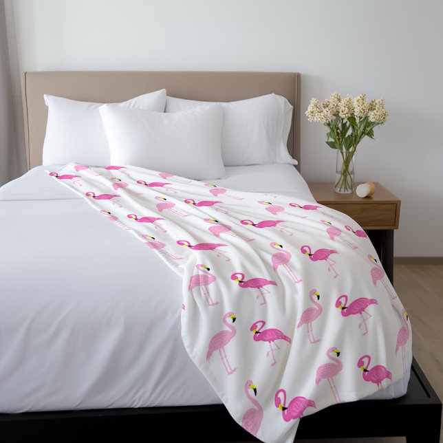 Couverture Polaire Flamants roses roses (Créateur téléchargé)