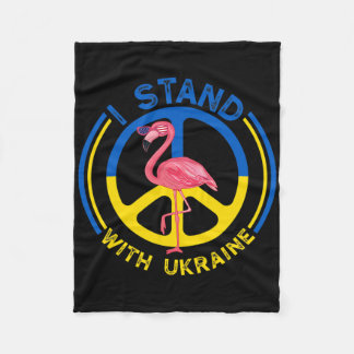 Couverture Polaire Flamingo Ukraine I Stand With Ukraine Flag Support