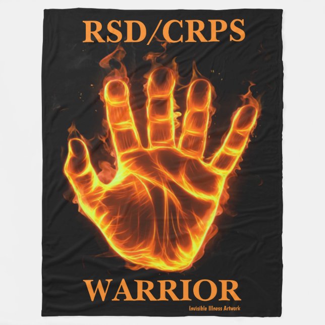 Couverture Polaire Flammes/mains...RSD/CRPS (Devant)