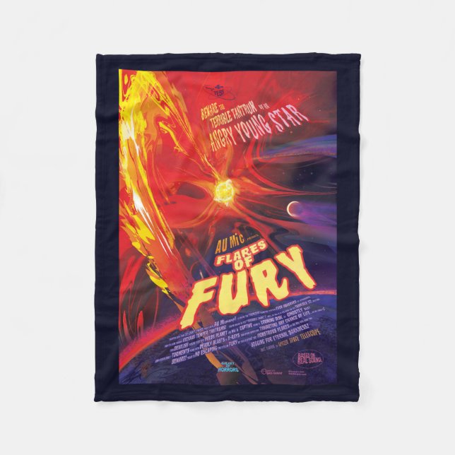 Couverture Polaire Flares Of Fury Poster, Au Microscopii. (Devant)