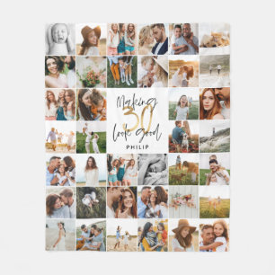 Couverture Polaire Flèche cadeau 30e anniversaire multi-script photo