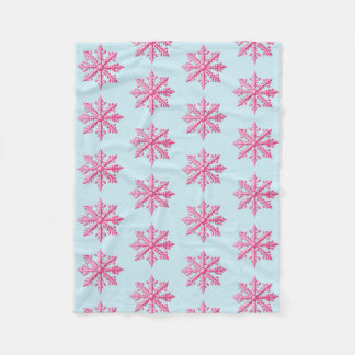 Couverture Polaire Flèche de neige rose