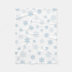 Couverture Polaire Flèche-neige Blanchisserie blanche bleue