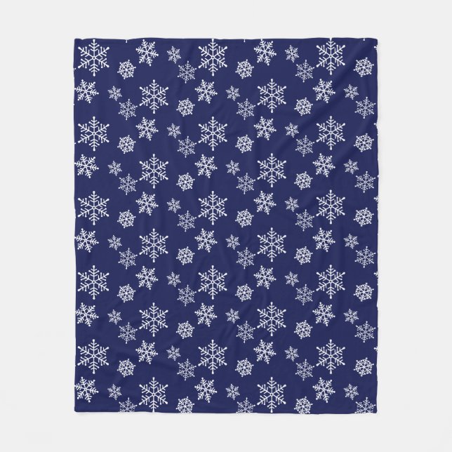 Couverture Polaire Flèches blanches en bleu marine (Devant)