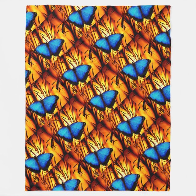 Couverture Polaire Fleece Blanket/Butterflies (Devant)